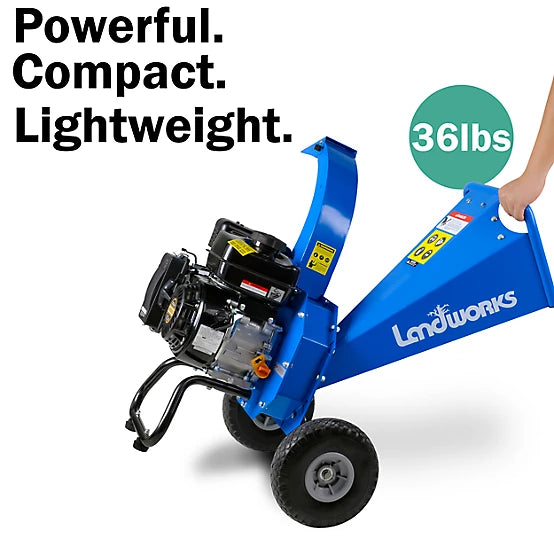 Landworks 7HP Mini Wood Chipper Shredder Mulcher